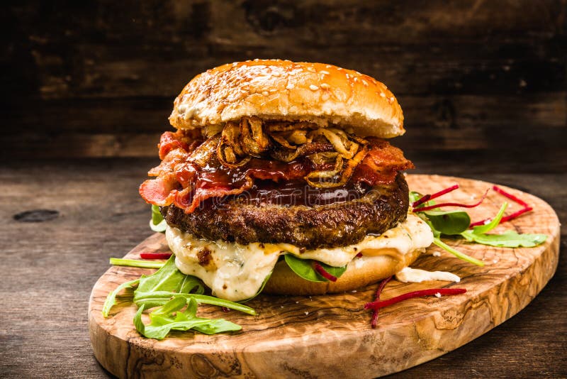 BBQ Burger with Bacon and Onions