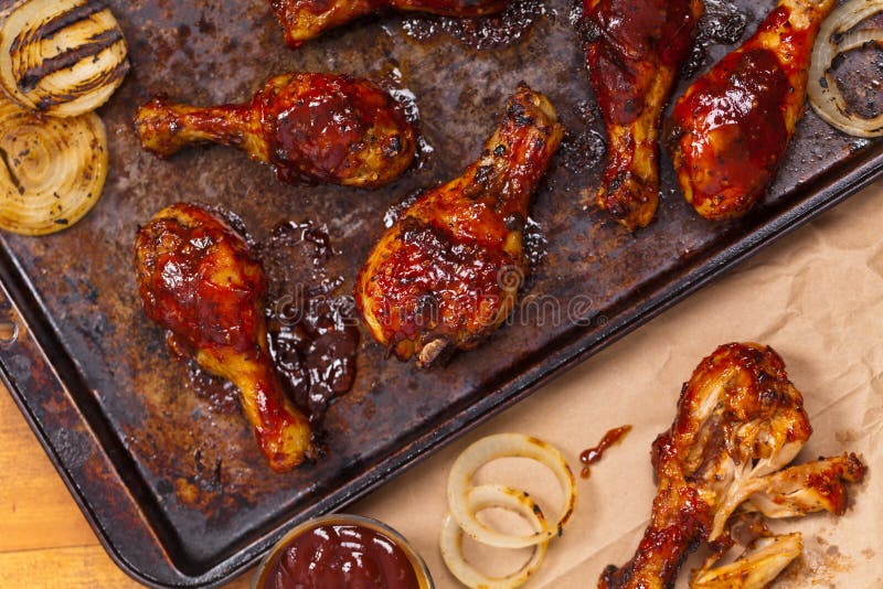 BBQ Chicken Drumsticks stock image. Image of legs, oven 70028213