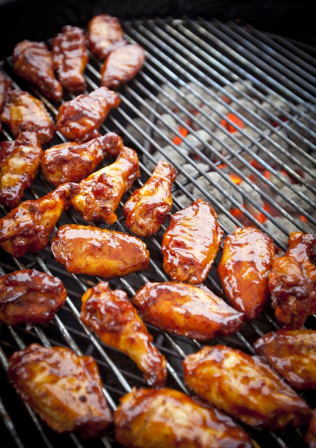 BBQ chicken wings stock photo. Image of heaped, background 16232854