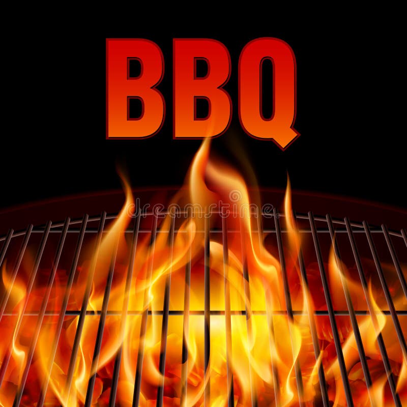 BBQ grillbrand stock illustratie BBQ grillbrand stock illustratie