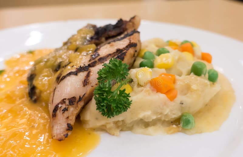 BBQ Grilled Chicken with Sauce Stock Image Image of restaurant, food