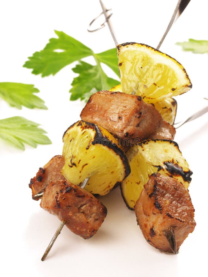 Bbq kebab wieprzowina obrazy stock