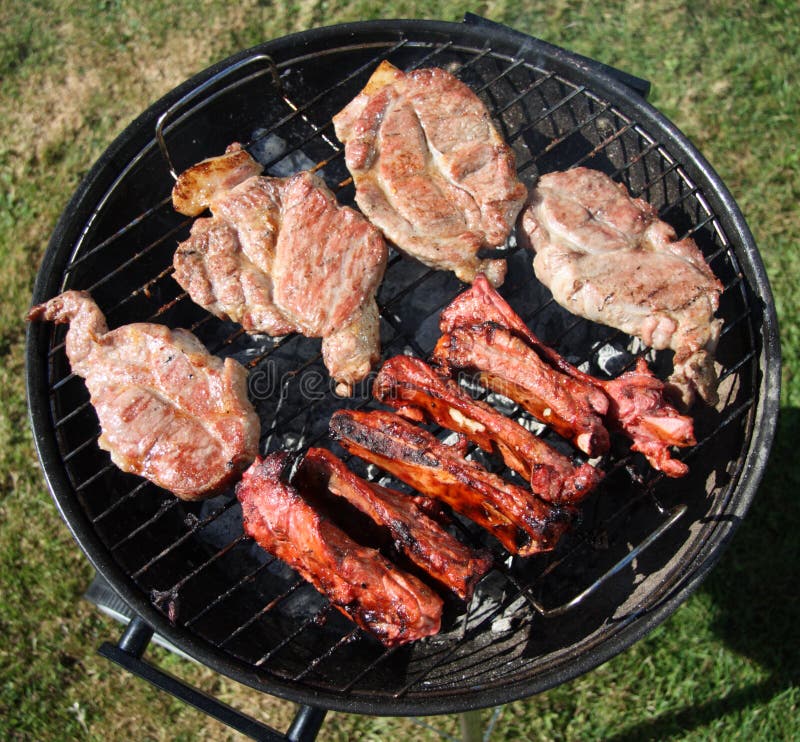 Bbq pork chops and lamb ribs
