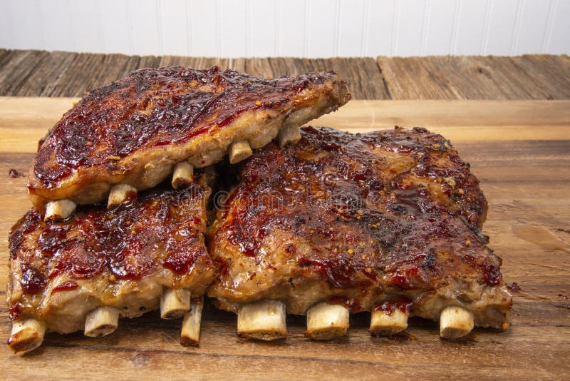 BBQ pork ribs,slab stock image. Image of grilling, brown 183114699