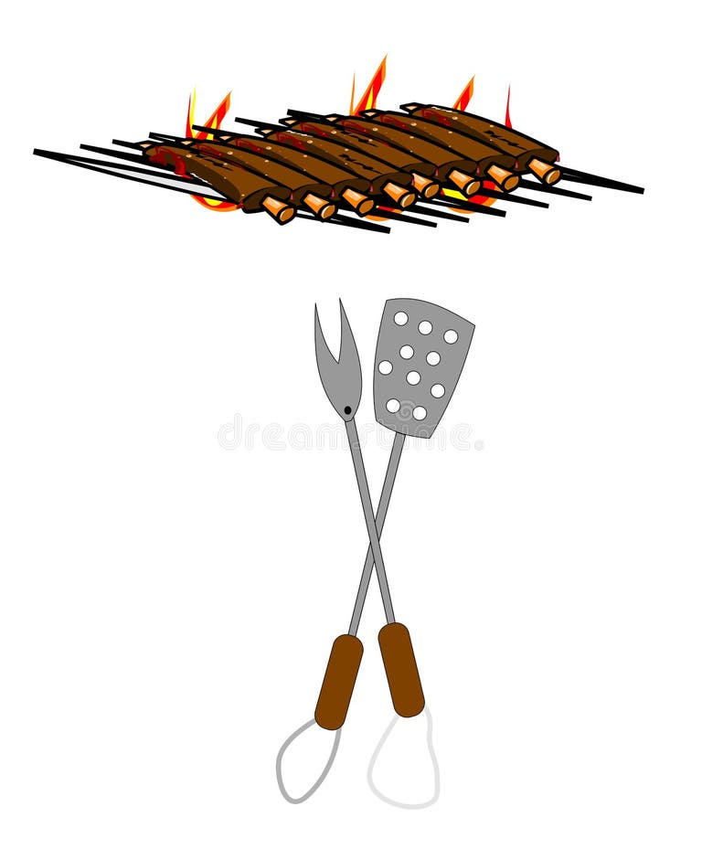 Bbq Ribs Drawing Stock Illustrations 461 Bbq Ribs Drawing Stock