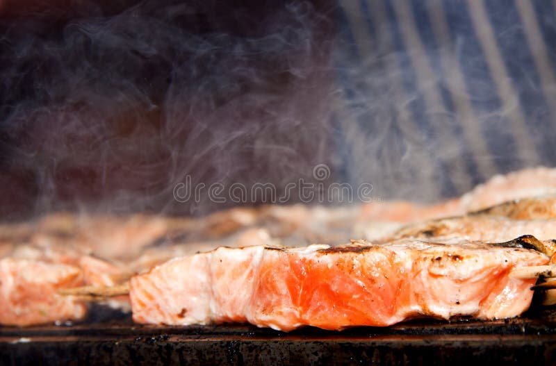 BBQ salmon.