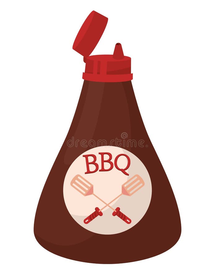 Bbq sauce bottle stock vector. Illustration of plastic 240542051