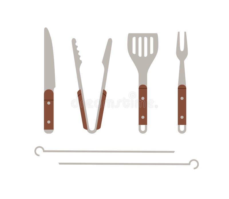 Bbq Utensil Vector Stock Illustration - Download Image Now - Barbecue Grill,  Barbecue - Meal, Spatula - iStock