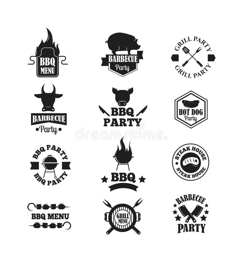 BBQ vector illustration set royalty free illustration BBQ vector illustration set royalty free illustration
