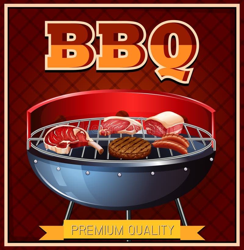 BBQ wołowina na grillu royalty ilustracja BBQ wołowina na grillu royalty ilustracja