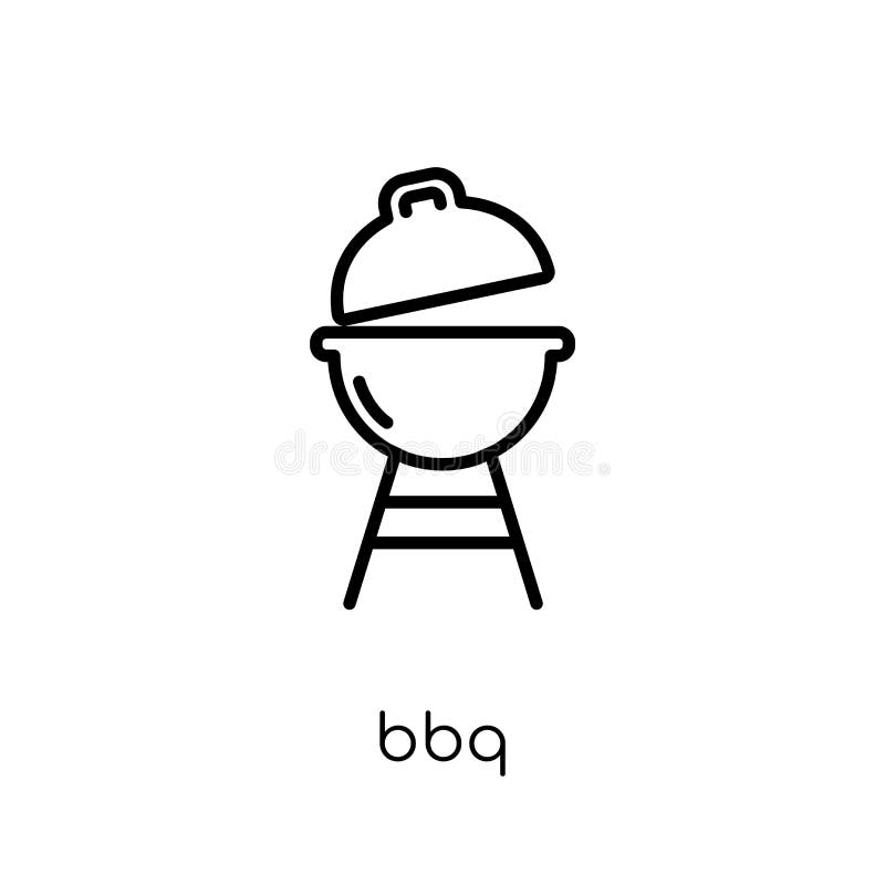 Bbq εικονίδιο Καθιερώνον τη μόδα σύγχρονο επίπεδο γραμμικό διανυσματικό Bbq εικονίδιο στη λευκιά ΤΣΕ απεικόνιση αποθεμάτων Bbq εικονίδιο Καθιερώνον τη μόδα σύγχρονο επίπεδο γραμμικό διανυσματικό Bbq εικονίδιο στη λευκιά ΤΣΕ απεικόνιση αποθεμάτων