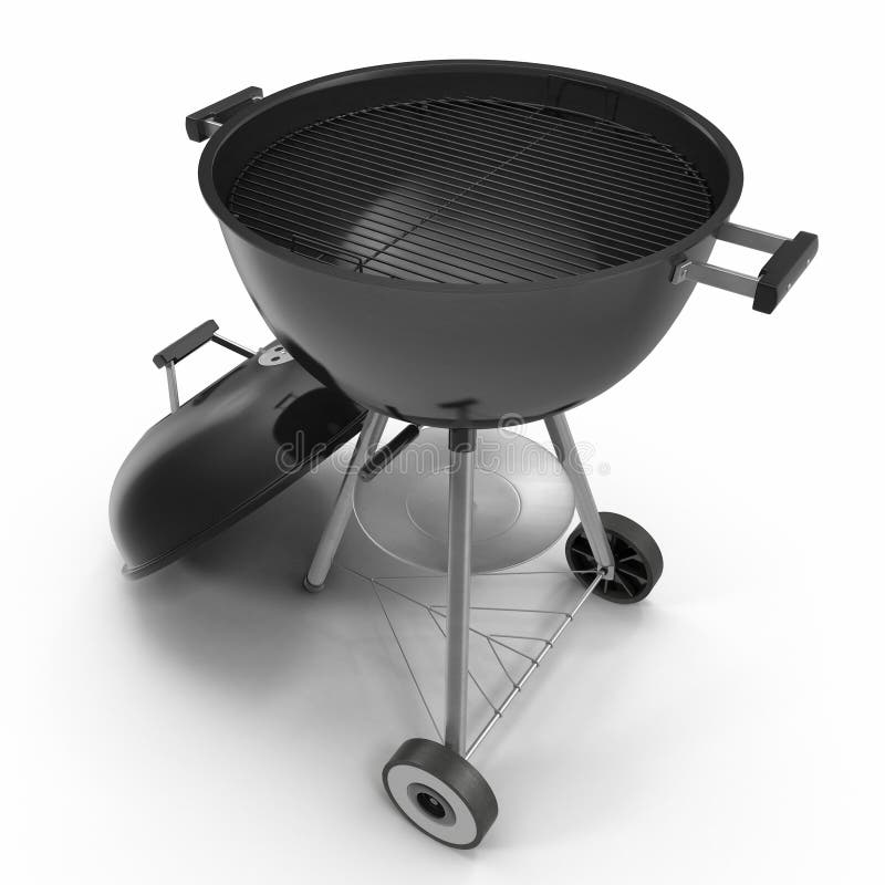Bbq κατσαρολών ανοικτή σχάρα σχαρών σε ένα λευκό τρισδιάστατη απεικόνιση διανυσματική απεικόνιση Bbq κατσαρολών ανοικτή σχάρα σχαρών σε ένα λευκό τρισδιάστατη απεικόνιση διανυσματική απεικόνιση
