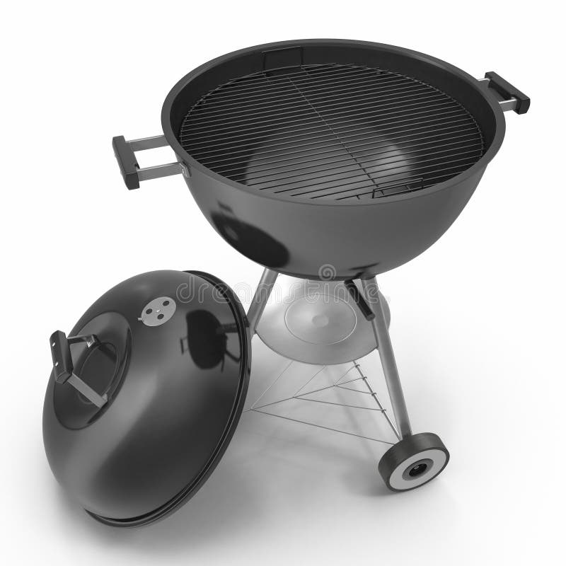 Bbq κατσαρολών ανοικτή σχάρα σχαρών σε ένα λευκό τρισδιάστατη απεικόνιση ελεύθερη απεικόνιση δικαιώματος Bbq κατσαρολών ανοικτή σχάρα σχαρών σε ένα λευκό τρισδιάστατη απεικόνιση ελεύθερη απεικόνιση δικαιώματος