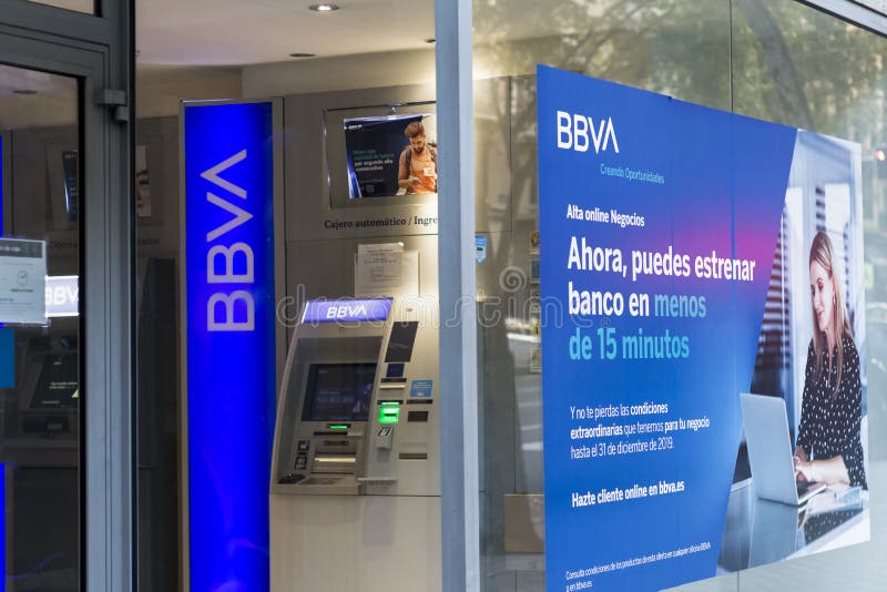 BBVA Logo on BBVA Bank Branch Office Editorial Stock Photo Image of investment, front 165470503