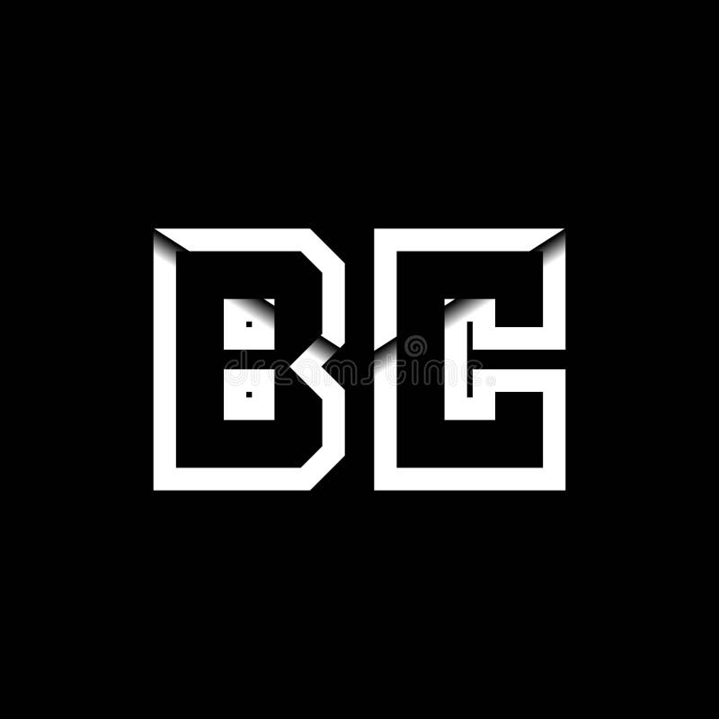 BC Monogram Envelope Shape Style royalty free illustration