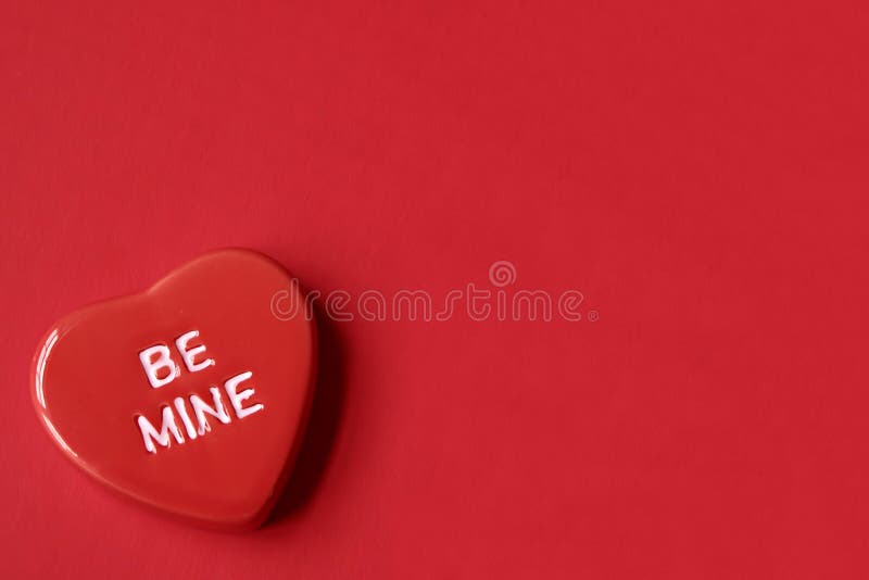 Be Mine on Red Heart stock photo. Image of seasonal, anniversary - 3926786