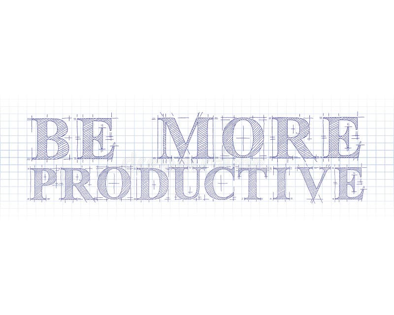 Be More Productive Technical Word Stock Vector - Illustration of