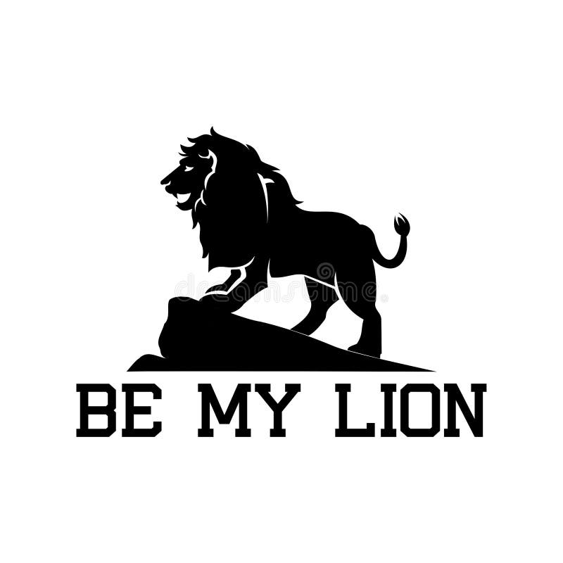 Be My Lion T Shirt Design Stock Vector. Illustration Of Black - 125073546