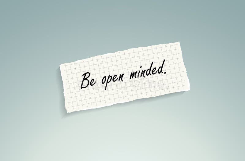 Be open minded stock illustration Be open minded stock illustration