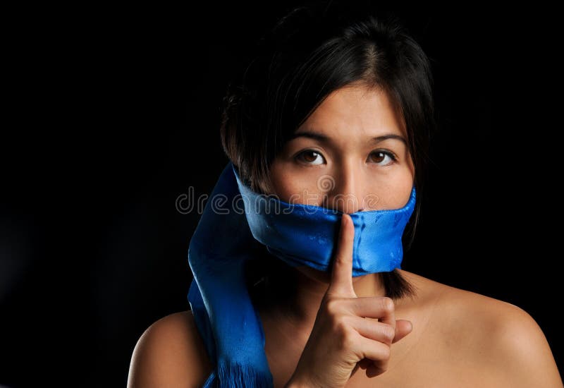 Girl Gagged In Black Duct Tape