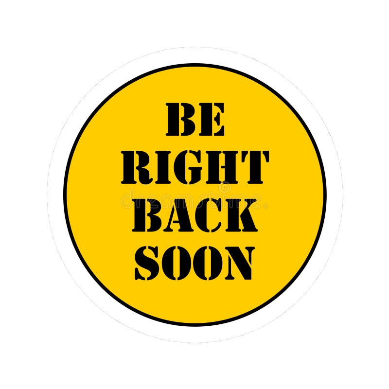 Abbreviation Brb Be Right Back Retro Stock Vector (Royalty Free) 1142251634