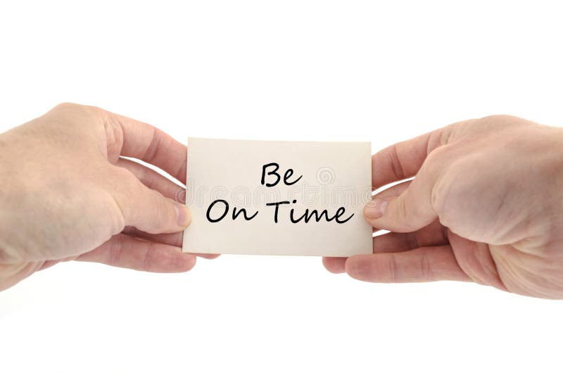 Be on time text concept royalty free stock photography