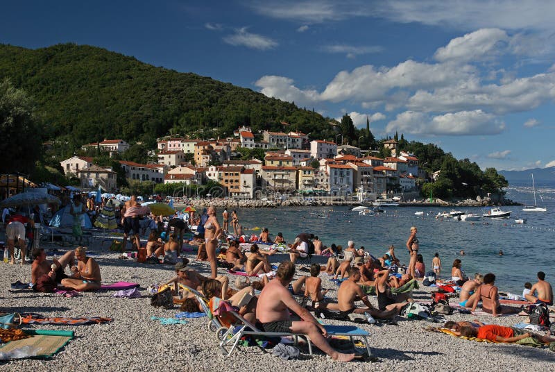 On the Moscenicka draga beach, Kvarner, Croatia