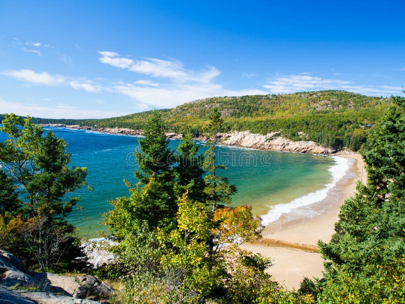 Beach in Acadia National Park in autumn