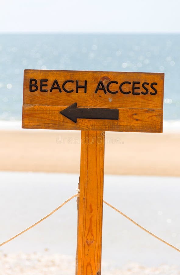 Beach access sign royalty free stock images