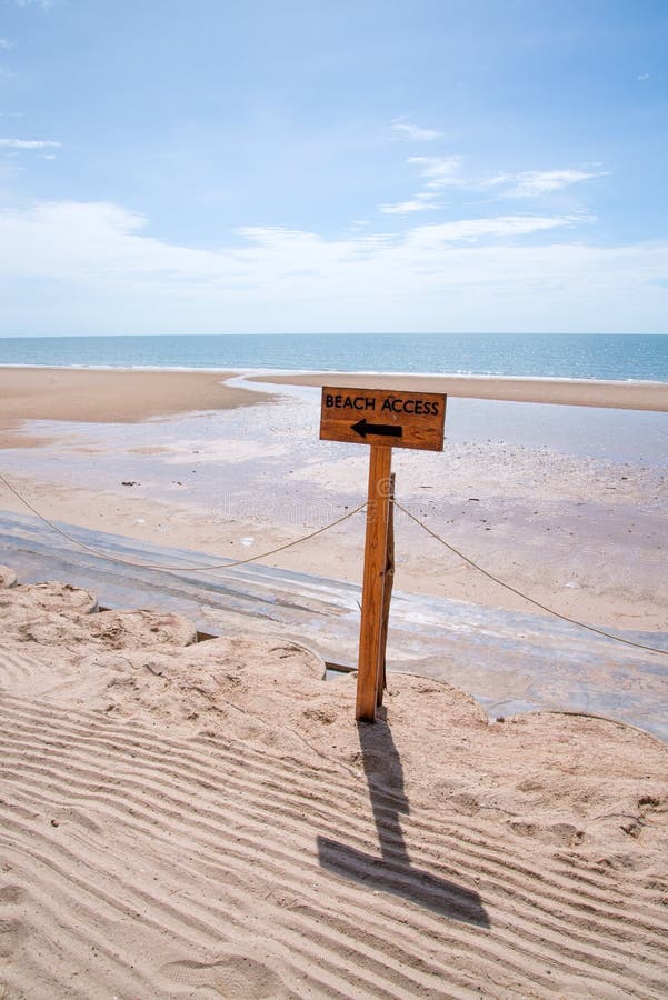 Beach access sign royalty free stock image