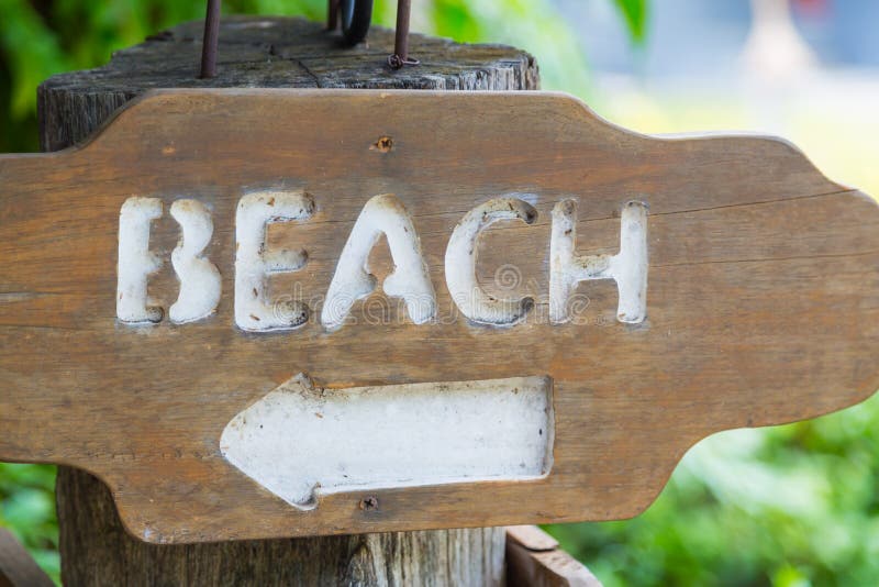 Beach Access wood Sign