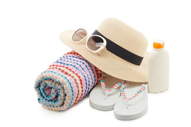 Beach Accessories, Sea Vacation Stock Photo - Image of design, mockup ...