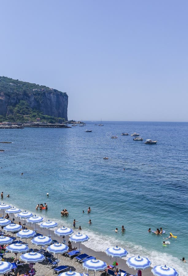 The beach on Amalfi Coast editorial stock photo. Image of europe