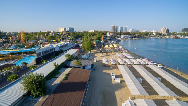 Beach in the Anapa City. Krasnodar Region. Russia Stock Image - Image of  tourism, cityscape: 191872379