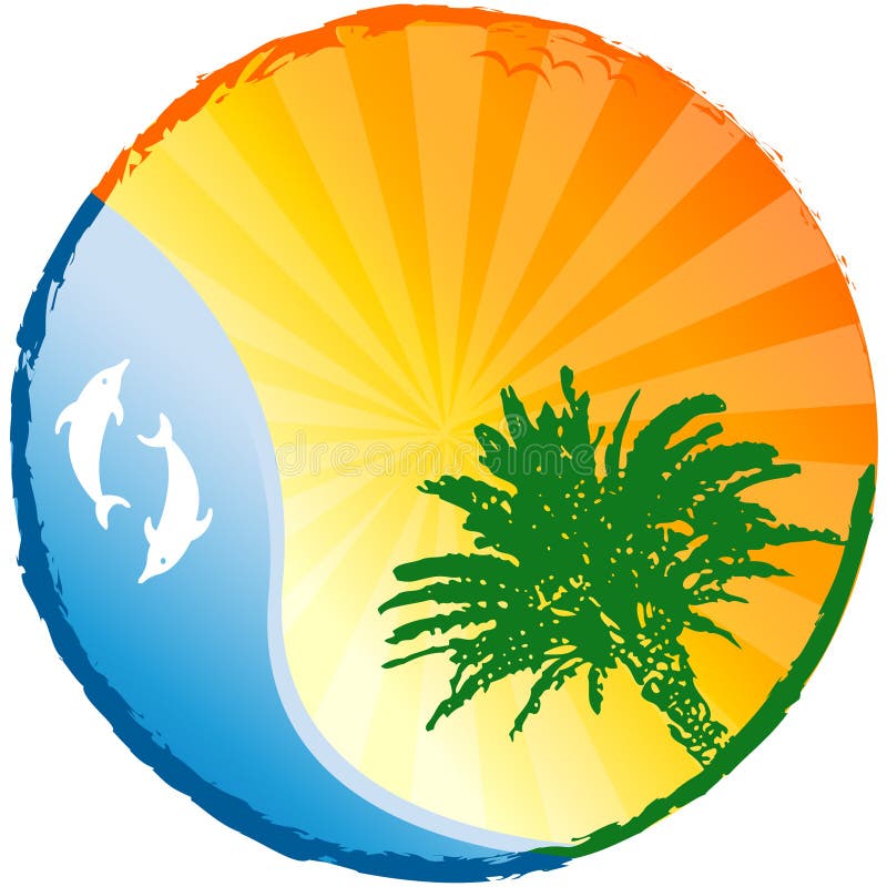 Beach background vector illustration