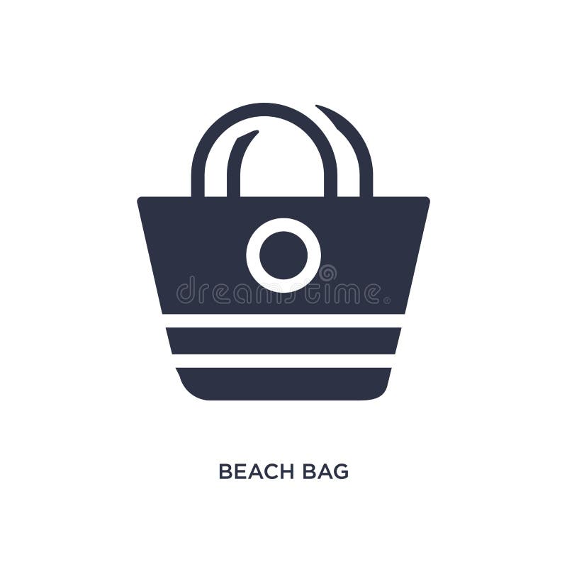 Beach Bag Icon On White Background. Simple Element Illustration From ...