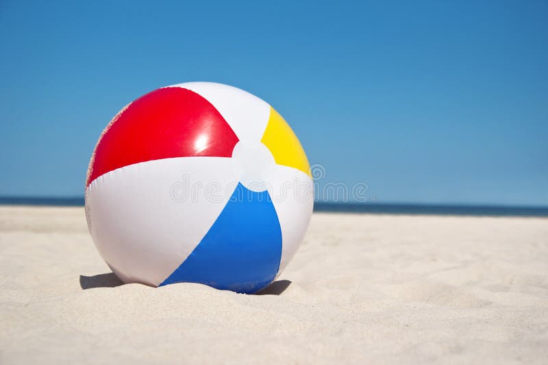 Volleyball Ball on the Beach Stock Image Image of sandy, form 19670317