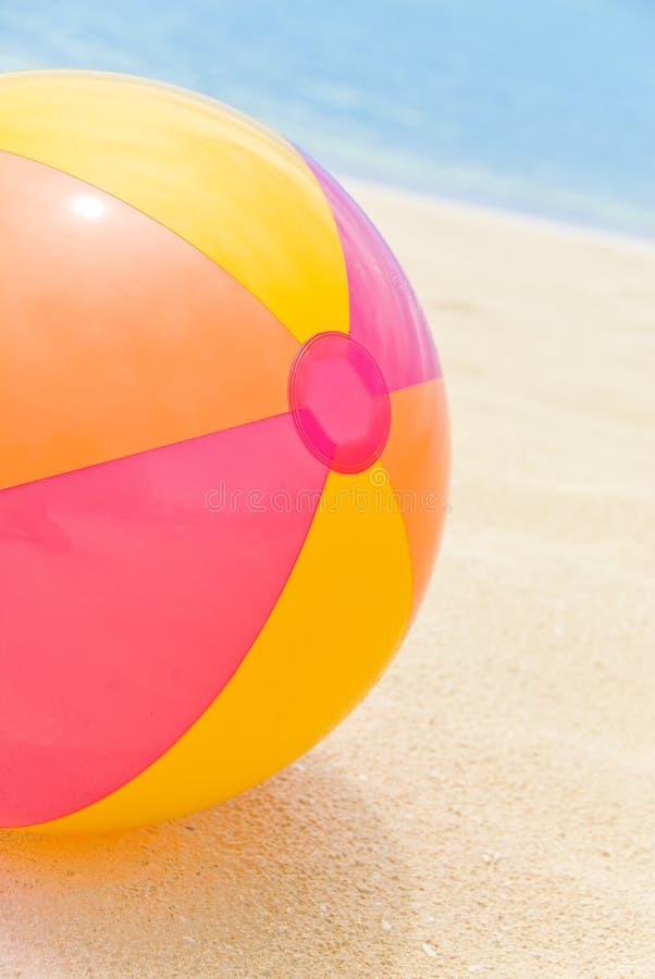 Beach Ball on a Beach stock image. Image of caribbean 9180859