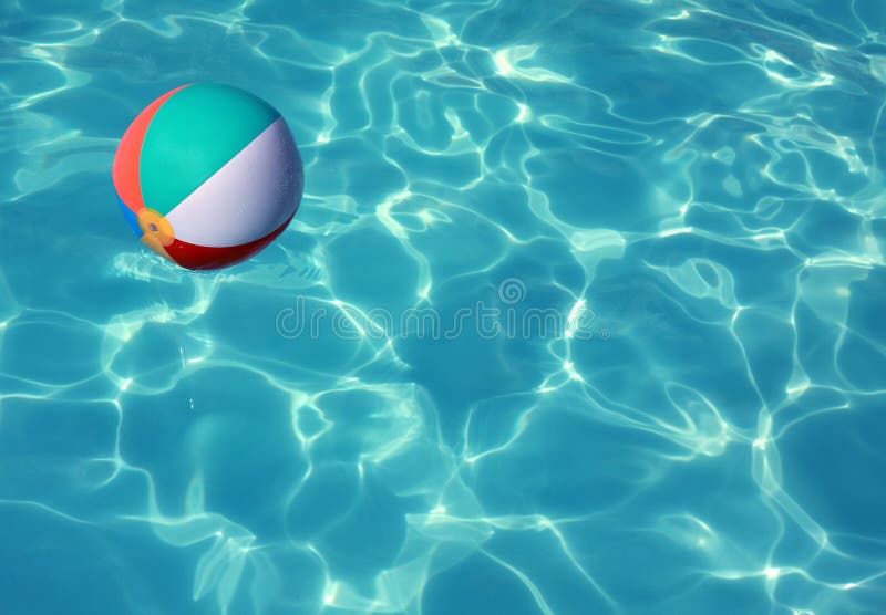 Beach Ball in Swimming Pool Stock Photo Image of heat, beach 38225870