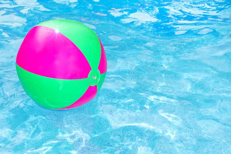 Beach ball in pool stock image. Image of weekend, beach 9585393