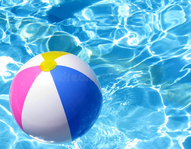 Beach Ball In Swimming Pool Stock Photo Image of multi, level 38225870