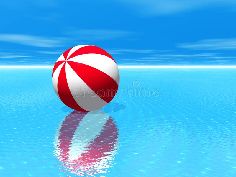 Beach Ball Water stock illustration. Illustration of multicolor 4732785