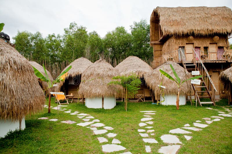 Beach bungalow stock photo. Image of structure, palm - 20007334