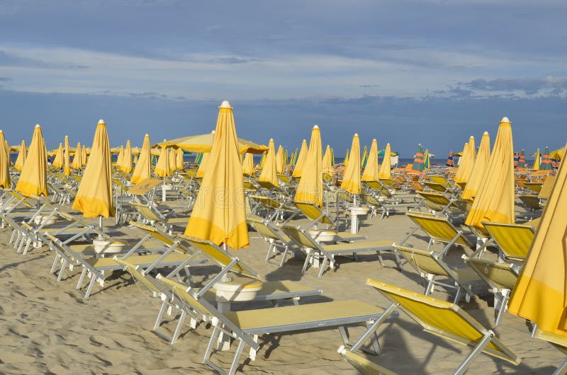 Beach in Cervia 9 stock photo. Image of colors, sunshade - 38160526