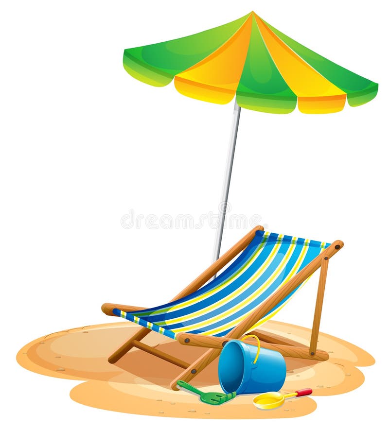 Beach chair stock vector. Illustration of scene, landscape - 50806468