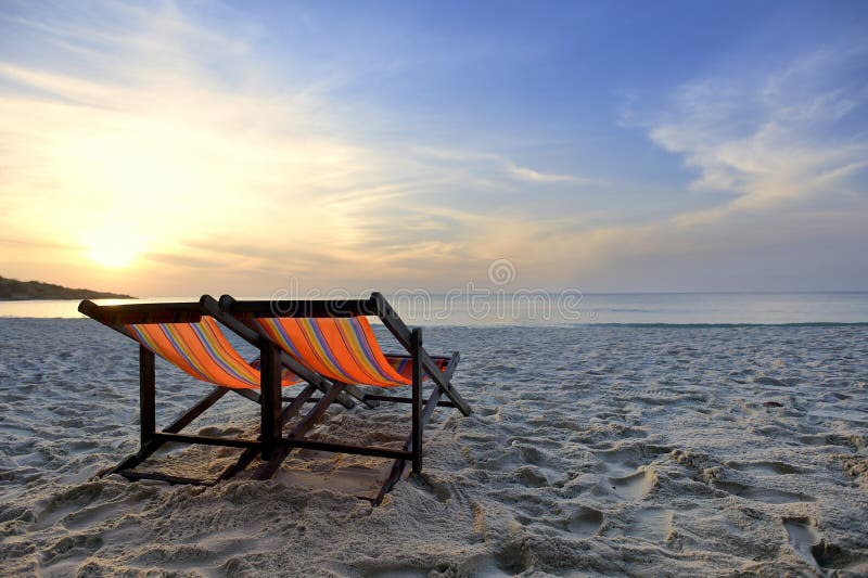 Beach chair and the sea