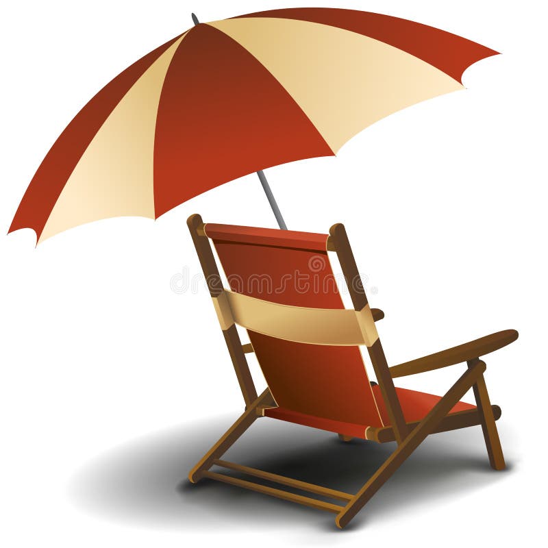 Beach chair with umbrella