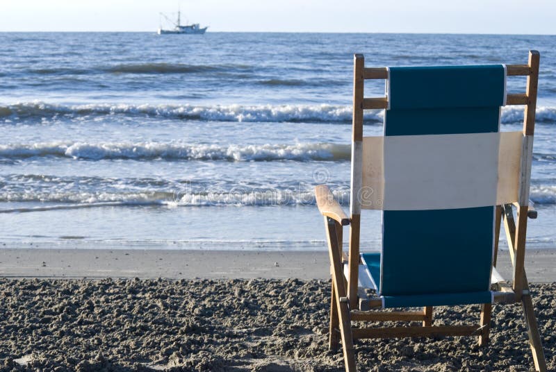 Beach Chair View stock image. Image of beach, recreation 6569453