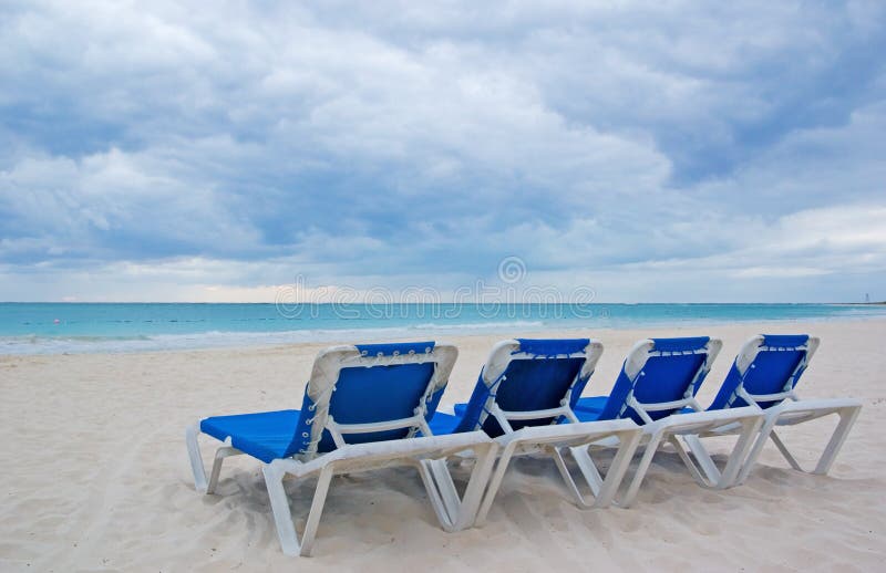 Beach Chairs stock photo. Image of getaway, sand, relax 7184786