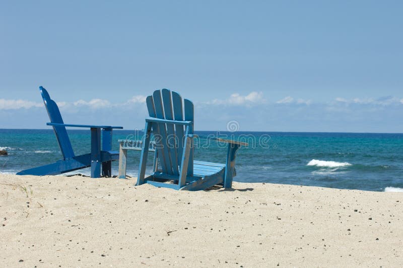Beach Chairs Hawaii stock image. Image of chairs, table 13991693